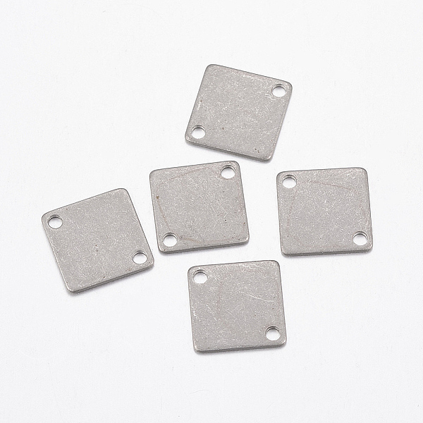 

PandaHall 304 Stainless Steel Links connectors, Rhombus, Stainless Steel Color, 12.5x12.5x0.8mm, Hole: 1.2mm 304 Stainless Steel Rhombus