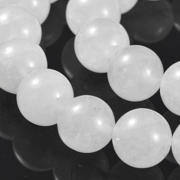 

PandaHall Natural White Jade Bead Strands, Round, White, 12mm, Hole: 1.5mm, about 32pcs/strand, 15.3 inch White Jade Round White