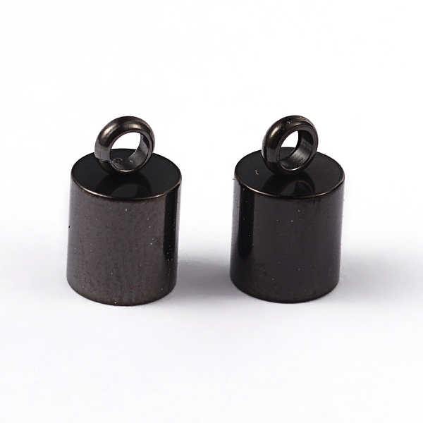 

PandaHall Column 304 Stainless Steel Cord Ends, Electrophoresis Black, 10x6mm, Hole: 2mm, Inner Diameter: 5mm 304 Stainless Steel