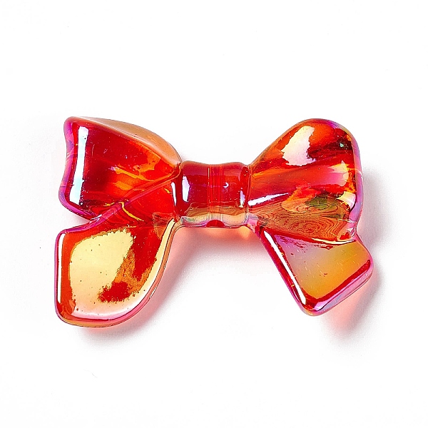 

PandaHall Transparent Acrylic Beads, AB Color, Bowknot, Red, 23x33.5x7.5mm, Hole: 1.7mm Acrylic Bowknot Red