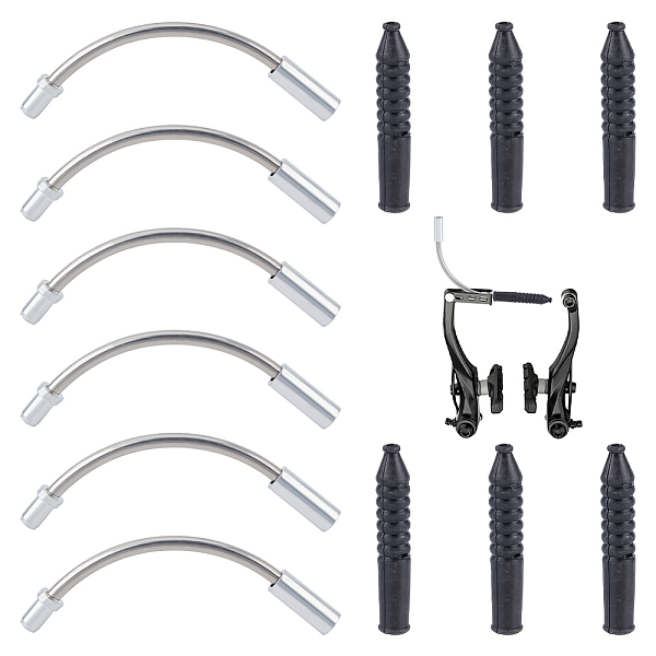 

PandaHall Plastic Brake Pipe & Protective Sleeve, Bike V Brake Noodle Cable Guide for Mountain Road Bike, Mixed Color, 80x27x4~7mm, hole..., Multicolor