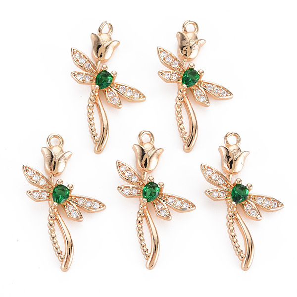 

PandaHall Rack Plating Brass Micro Pave Clear Cubic Zirconia Pendants, with Faceted Glass, Long-Lasting Plated, Cadmium Free & Lead Free..., Green