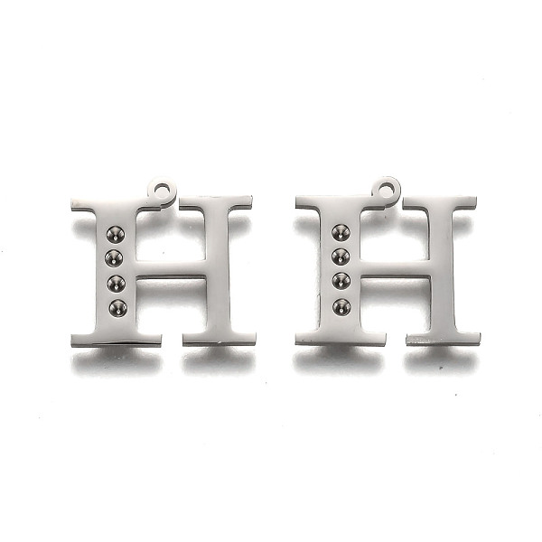 

PandaHall 304 Stainless Steel Letter Pendant Rhinestone Settings, Letter.H, 15x16x1.5mm, Hole: 1.2mm, Fit of: 1.6mm rhinestone 304 Stainless...