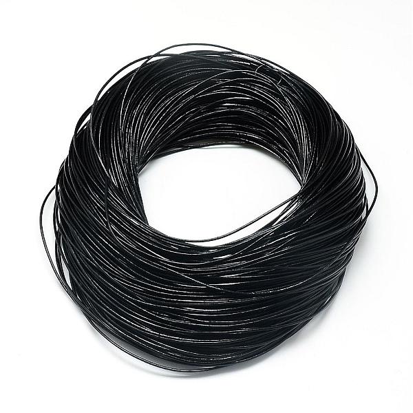 

PandaHall Round Cowhide Leather Cord, Leather Rope String for Bracelets Necklaces, Black, 1mm, about 100yard/bundle Cowhide Round Black