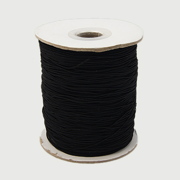 

PandaHall Elastic Cord, Black, 1mm, 200yards/roll(600 feet/roll). Elastic Fibre Round Black