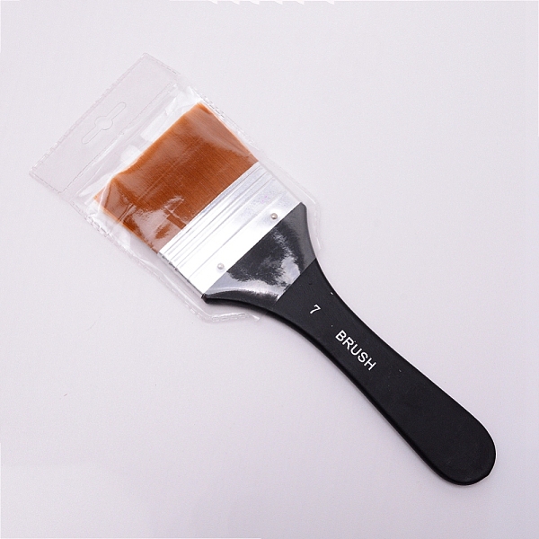 PandaHall Painting Brush, with Wood Handle, for Painting Art Tools, Black, 213x65.5x7.5mm Wood Black