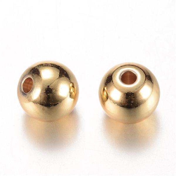 

PandaHall Brass Spacer Beads, Round, Golden, 5x4.5mm, Hole: 1.5mm Brass Round