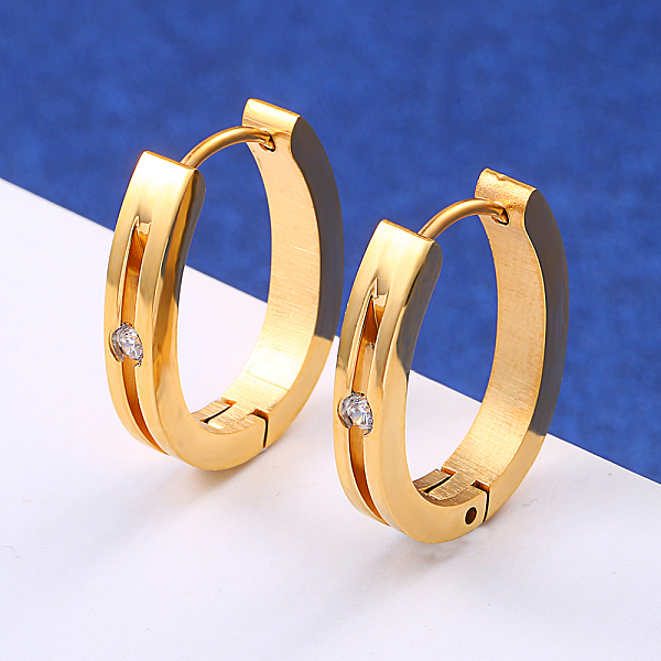Elegant 304 Stainless Steel Hoop Earrings