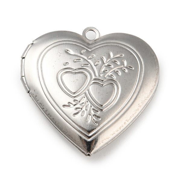 

PandaHall 304 Stainless Steel Locket Pendants, Photo Frame Charms for Necklaces, Heart Charm, Stainless Steel Color, Heart, 29x29x7.5mm...