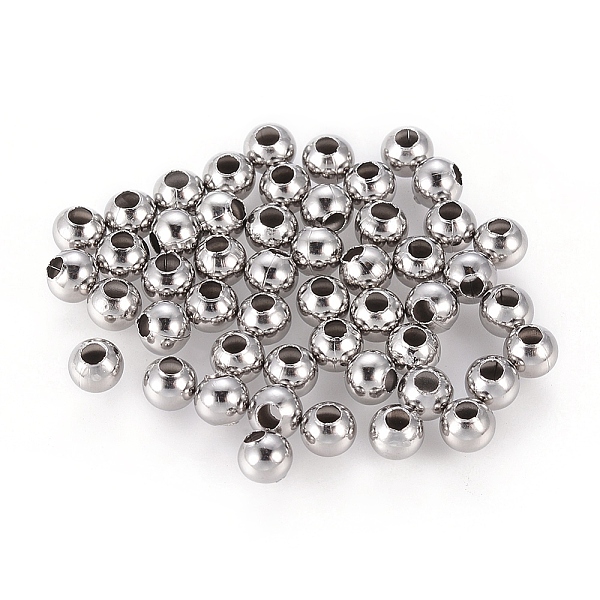 

PandaHall 304 Stainless Steel Round Seamed Beads, for Jewelry Craft Making, Stainless Steel Color, 5x4.5mm, Hole: 2mm 304 Stainless Steel...