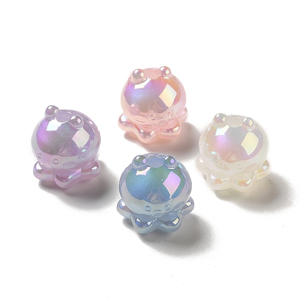 

PandaHall Luminous Acrylic Beads, AB Color Plated, Glitter, Octopus, Mixed Color, 17.3x16.1mm, Hole: 3.5mm Acrylic Octagon Multicolor
