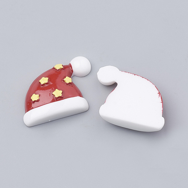 

PandaHall Resin Cabochons, Christmas Hat, Red, 22x29x7mm Resin Hat Red