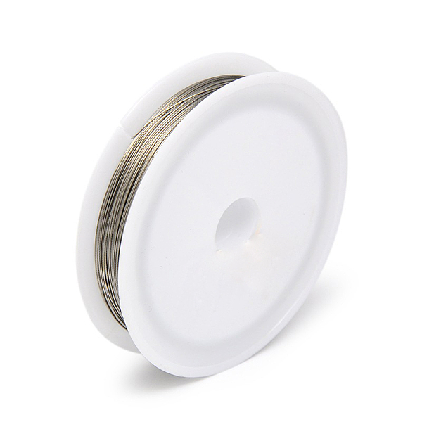 

PandaHall DIY Jewelry Thread Findings Colored Tiger Tail Wire, Nylon-coated Stainless Steel, Raw, 0.3mm, about 164.04 Feet(50m)/roll..., Gray