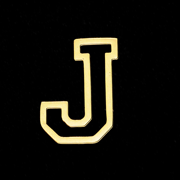 

PandaHall Vacuum Plating 201 Stainless Steel Charms, Laser Cut, Letter, No Hole, Letter.J, 12x9x1mm 201 Stainless Steel Letter J