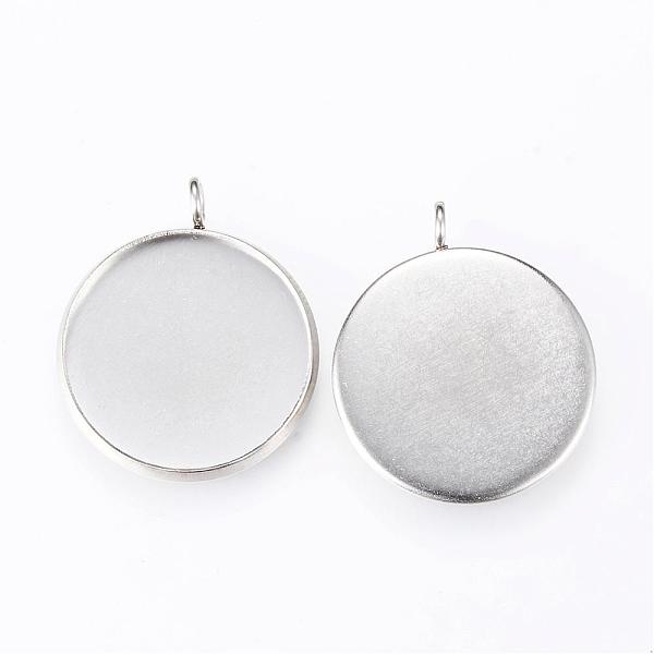 

PandaHall 304 Stainless Steel Pendant Cabochon Settings, Plain Edge Bezel Cups, Flat Round, Stainless Steel Color, Tray: 12mm, 18x14x2mm...