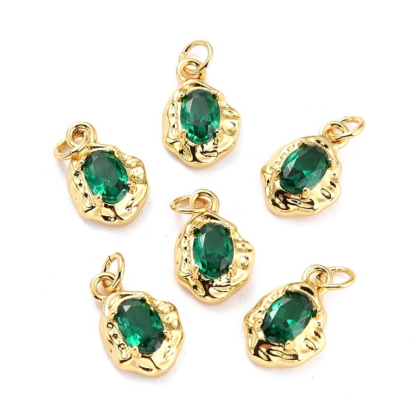 

PandaHall Brass Micro Pave Cubic Zirconia Pendant, Long-Lasting Plated, Real 18K Gold Plated, Oval, Teal, 12x8x3mm, Hole: 2.6mm Brass+Cubic..., Cyan