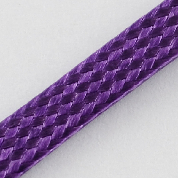 

PandaHall Flat Korean Waxed Polyester Cord, Indigo, 4x1mm, about 93yards/roll Waxed Polyester Cord Flat Purple