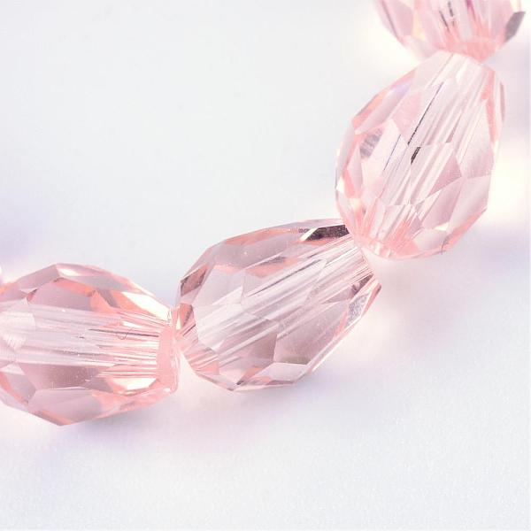 

PandaHall Transparent Glass Bead Strands, Faceted Teardrop, Pink, 8x6mm, Hole: 1mm, about 65pcs/strand, 17.99 inch(45.7cm) Glass Teardrop...