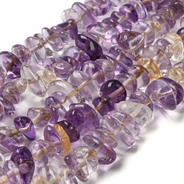 

PandaHall Natural Ametrine Chip Beads Strands, 9~15x9~15mm, Hole: 1mm, about 15.3 inch~15.9 inch Ametrine Chip