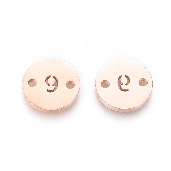 

PandaHall Numbers 304 Stainless Steel Links, Vacuum Plating, for Craft Jewelry Making, Flat Round, Rose Gold, Num.9, 10x1mm, Hole: 1.4mm 304...