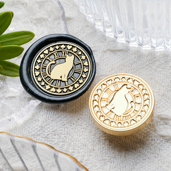 

PandaHall Animal Insect Theme Golden Plated Wax Seal Brass Stamp Head, for Wax Seal Stamp, Cat Shape, 30x15mm, Hole: 7mm Brass Cat Shape