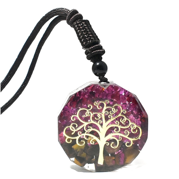 

PandaHall Resin with Natural Amethyst Pendant Neckclace, Chakra Necklace, Tree of Life, 19.69 inch(50cm), Pendant: 37mm Amethyst Tree of...