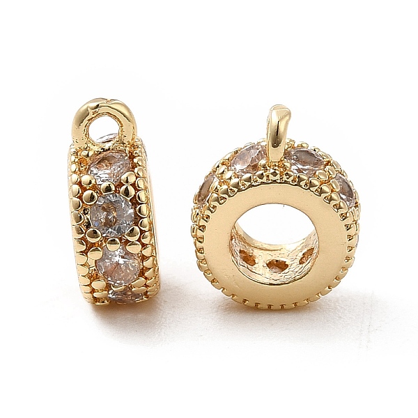 

PandaHall Rack Plating Brass Micro Pave Cubic Zirconia Tube Bails, Loop Bails, Cadmium Free & Lead Free, Real 14K Gold Plated, 9.5x7.5x3.5mm...
