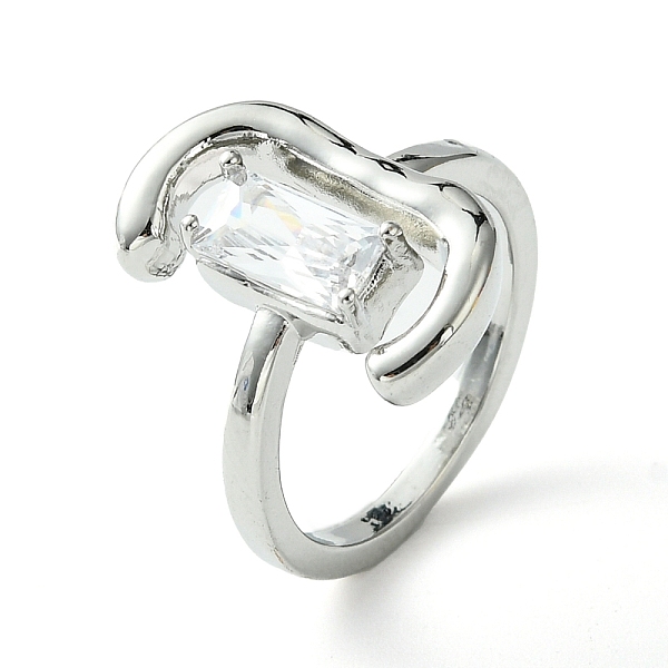 

PandaHall Bass Micro Pave Cubic Zirconia Ring, Long-Lasting Plated, Rectangle, Inner Diameter: 16~17mm Brass+Cubic Zirconia Rectangle Clear