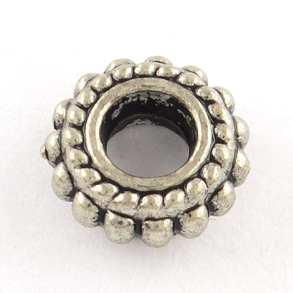 

PandaHall PH 2083pcs Antique Silver Spacer Beads, Tibetan Metal Alloy Jewelry Beads Flat Rondelle Small Loose Beads for Bracelet Necklace...