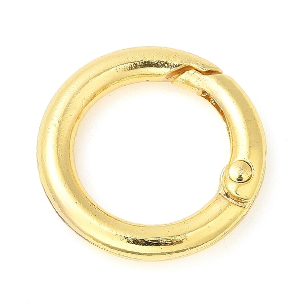 

PandaHall Rack Plating Brass Spring Gate Rings, Round Ring, Lead Free & Cadmium Free, Long-Lasting Plated, Real 18K Gold Plated, 6 Gauge...