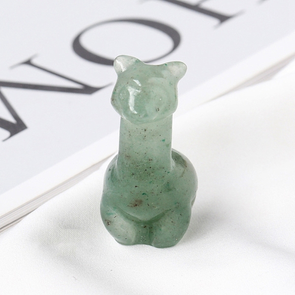

PandaHall Natural Green Aventurine Display Decorations, Reiki Energy Stone Figurine, Alpaca/Llama, 20x20x40mm Green Aventurine Other Animal