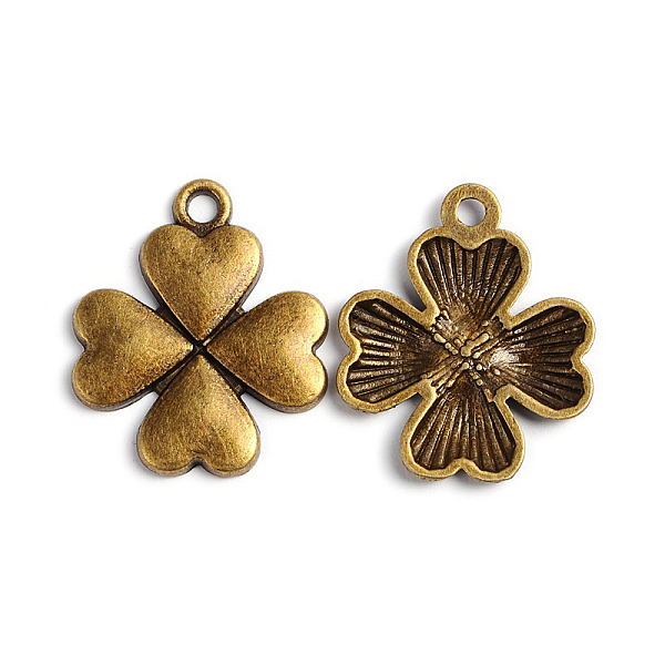 

PandaHall Tibetan Style Alloy Pendant, Clover, Cadmium Free & Nickel Free & Lead Free, Antique Bronze, 21x17.5x2.5mm, Hole: 1.5mm Alloy...