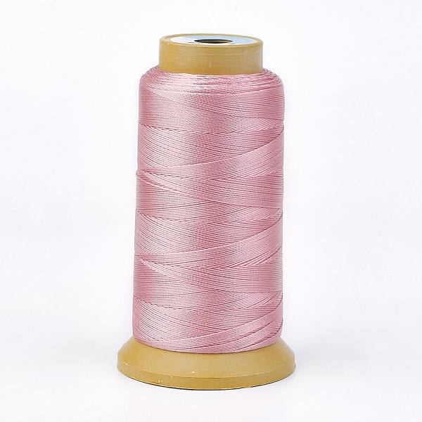 

PandaHall Polyester Thread, for Custom Woven Jewelry Making, Pink, 0.5mm, about 480m/roll Polyester Pink