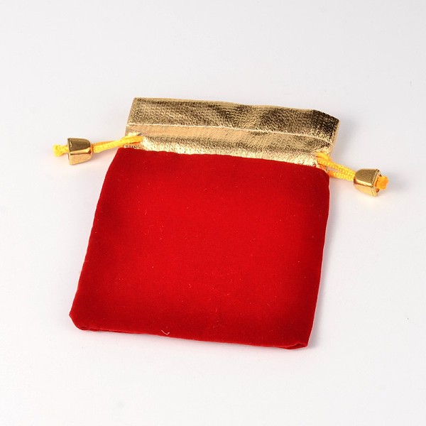 

PandaHall Velvet Jewelry Bag, Rectangle, Red, 95x69mm Velvet Red
