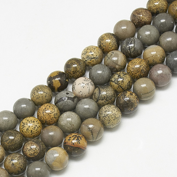 

PandaHall Natural Dendritic Jasper Beads Strands, Chohua Jasper, Round, 6mm, Hole: 1mm, about 68pcs/strand, 15.7 inch Dendritic Jasper Round