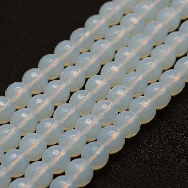 

PandaHall Opalite Bead Strands, Round, Faceted, 6mm, Hole: 0.5mm, about 68pcs/strand, 15.1 inch(38.5cm) Opalite Round