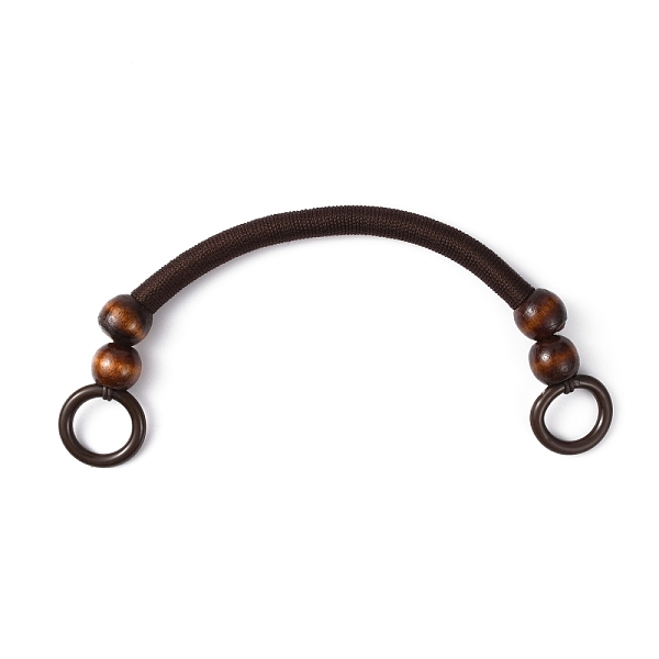 

PandaHall Nylon Bag Handle, with Wood Beads, Purse Replacement Accessories, Coconut Brown, 37cm Nylon