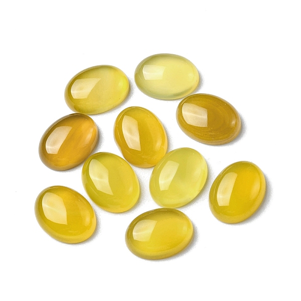 

PandaHall Natural Yellow Agate Cabochons, Oval, 16x12x5mm Yellow Agate Oval