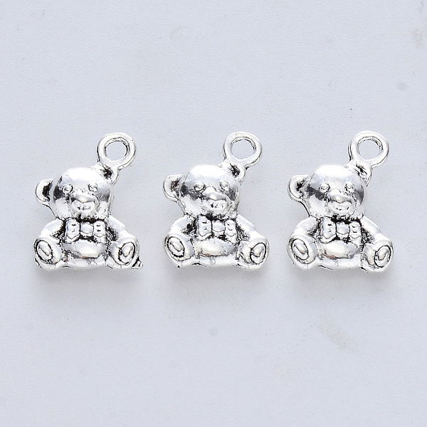 

PandaHall Tibetan Style Alloy Pendants, Cadmium Free & Lead Free, Bear, Antique Silver, 14.5x10x5mm, Hole: 1.8mm, about 416pcs/500g Alloy...