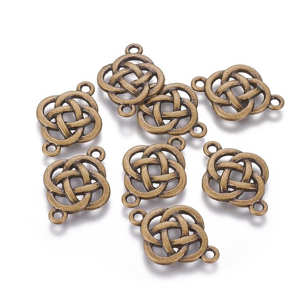 

PandaHall Flower Knot Tibetan Style Alloy Links connectors, Cadmium Free & Nickel Free & Lead Free, Antique Bronze, 25x18x2mm, Hole: 2mm...
