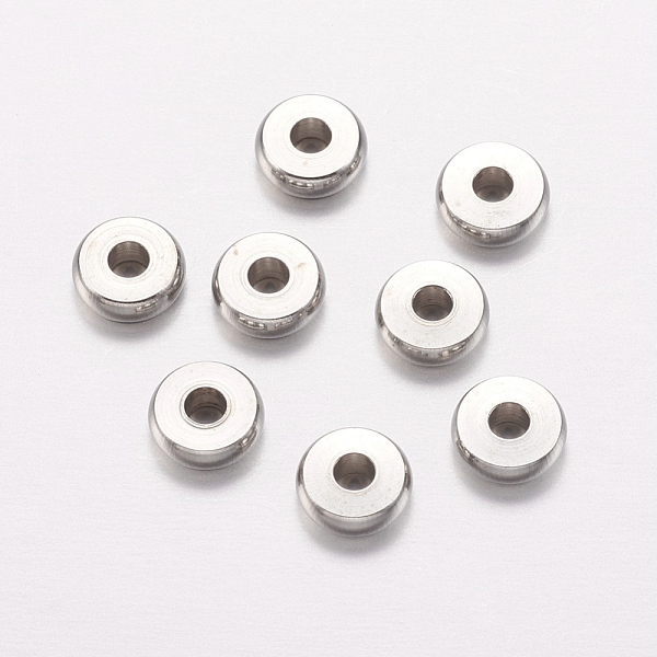 

PandaHall 304 Stainless Steel Beads, Flat Round, Stainless Steel Color, 6x2mm, Hole: 2mm 304 Stainless Steel Flat Round