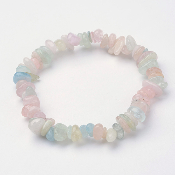 

PandaHall Natural Morganite Beaded Stretch Bracelets, 2-1/8 inch(54mm) Morganite