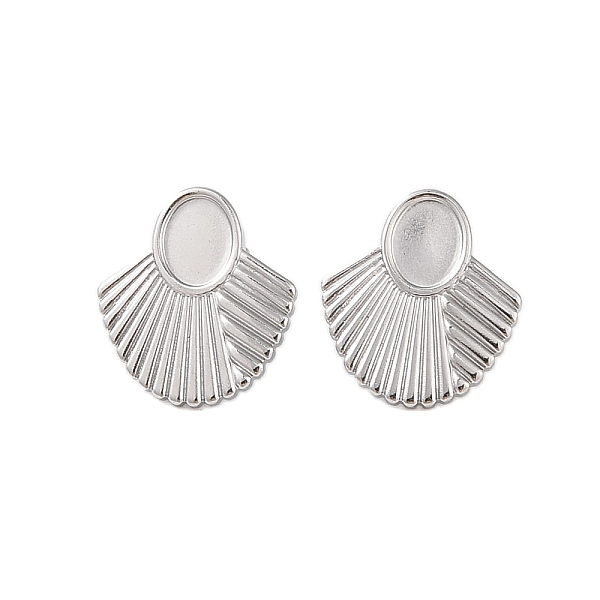 

PandaHall 304 Stainless Steel Earrings, Fan, Stainless Steel Color, 20x18mm 304 Stainless Steel Fan
