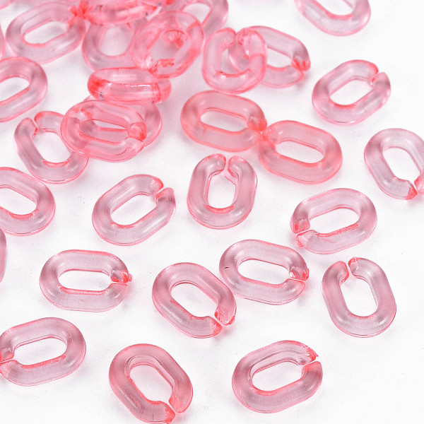 

PandaHall Transparent Acrylic Linking Rings, Quick Link Connectors, For Jewelry Chains Making, Oval, Tomato, 10x7.5x2.5mm, Hole: 3x5.5mm..., Red