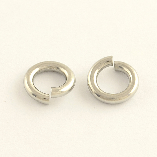 

PandaHall 304 Stainless Steel Open Jump Rings, Stainless Steel Color, 8x1.5mm, Inner Diameter: 5mm, Hole: 5mm 304 Stainless Steel