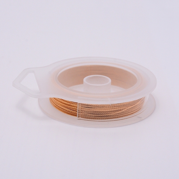

PandaHall 3 Strands Copper Craft Wire, Long-Lasting Plated, Light Gold, 20 Gauge, 0.8mm, about 10m/roll Copper Twisted Round