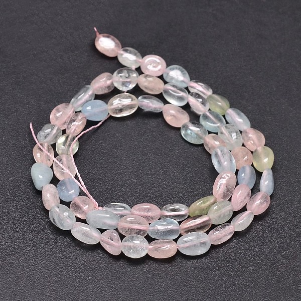 

PandaHall Natural Morganite Chip Beads Strands, Tumbled Stone, 4~7x4~5mm, Hole: 1mm, about 15.5 inch Morganite Nuggets