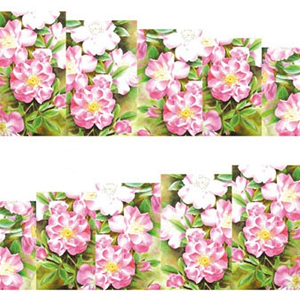

PandaHall Watermark Slider Gel Nail Art, Flower Starry Sky Pattern Full-Cover Wraps Nail Stickers, for Woman Girls DIY Nail Art Design...