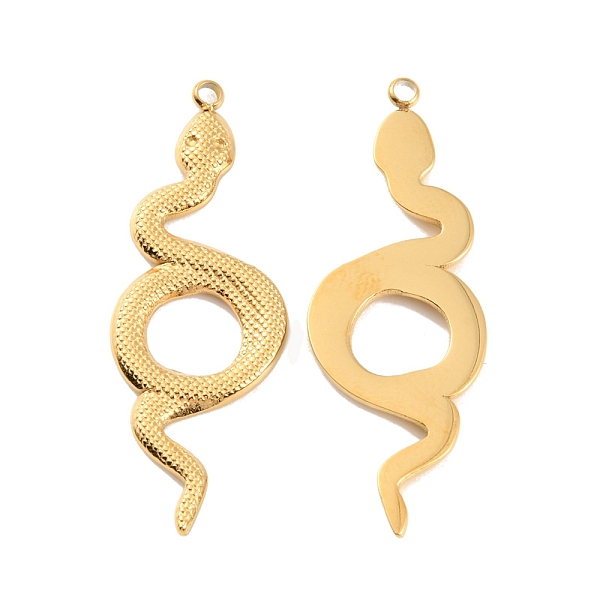 

PandaHall Ion Plating(IP) 304 Stainless Steel Pendant Rhinestone Settings, Snake, Real 18K Gold Plated, Fit for 0.1mm Rhinestone...