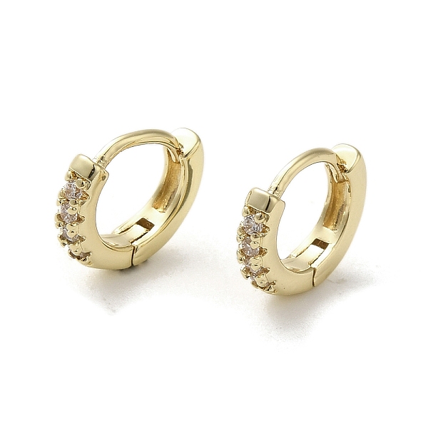 

PandaHall Brass Micro Pave Cubic Zirconia Hoop Earring, Long-Lasting Plated, Ring, Golden, 10.5x2mm Brass Ring